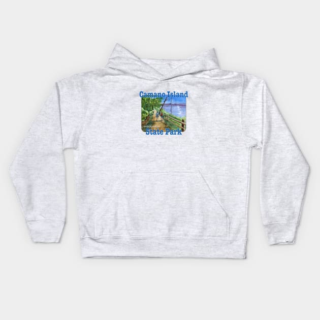 Camano Island State Park, Washington Kids Hoodie by MMcBuck